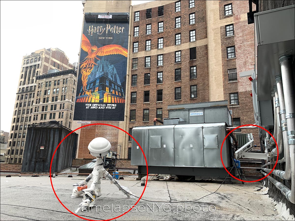 timelapse photography new york mural harry potter