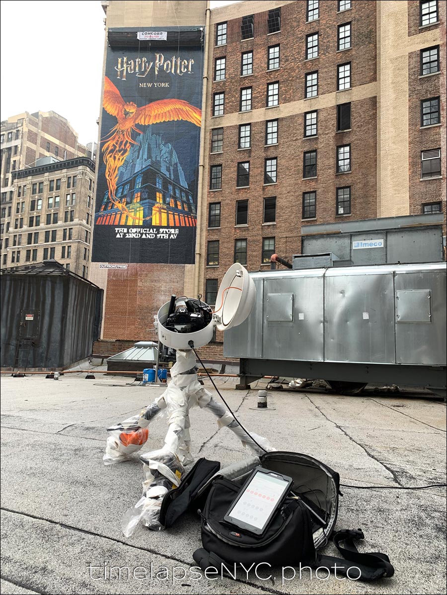 timelapse photography new york mural harry potter